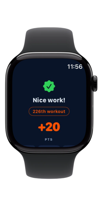 MyFitOrbit Apple Watch workout finished, nice work